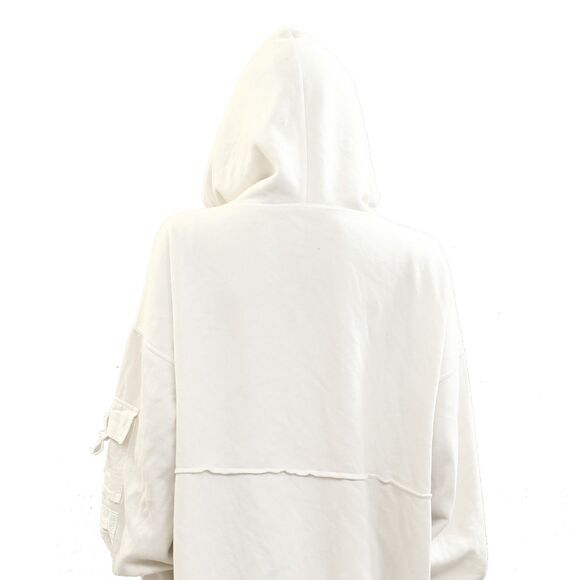 Anthropologie Daily Practice Base Weight Graphic Hoodie Ivory Top L NEW 284293 - Picture 6 of 6